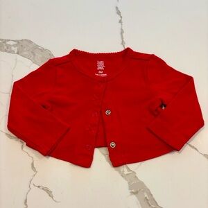 Baby 6M Carter's Vibrant Red Cardigan